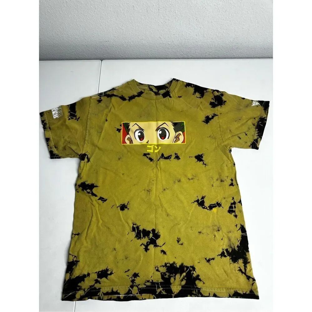 Hypland Hunter x Hunter Anime Gon Eyes T Shirt Size S Streetwear Tie Dye *Note